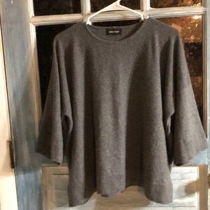 Gray cashmere Eskandar sweater